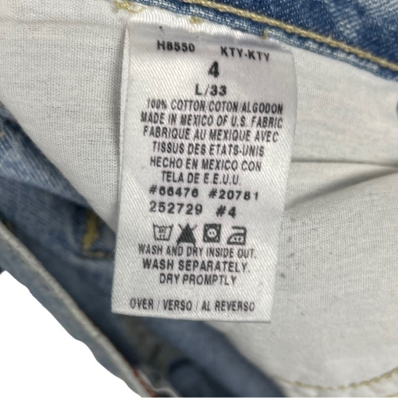 TOMMY HILFIGER Y2K VINTAGE LIGHT WASH FADED COTTON DENIM BLUE BOOTCUT JEANS - Picture 14 of 15